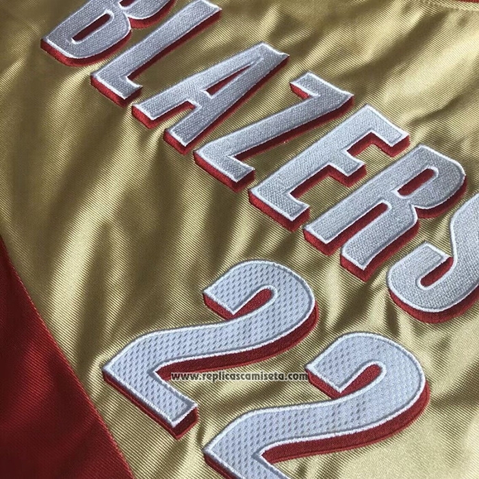 Camiseta Portland Trail Blazers Clyde Drexler #22 Mitchell & Ness 1991-92 Oro